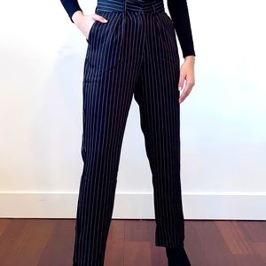 Nasty Gal Pinstripe Up Your Life High-Waisted Pant